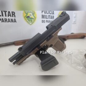 Fotos de Homem com três mandados de prisão em aberto e já condenado a 24 anos de cadeia é preso com drogas e armas em Maringá