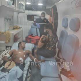 Fotos de Homem é esfaqueado ao tentar separar briga em Maringá