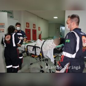 Fotos de Homem é esfaqueado por vigilante noturno e populares queimam moto do suspeito em Maringá