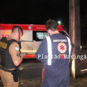 Fotos de Homem é socorrido após ser esfaqueado em Maringá