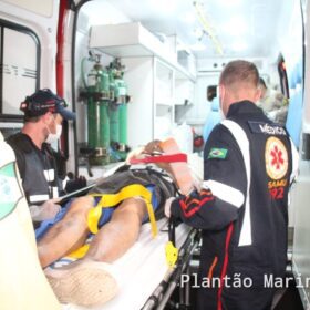 Fotos de Idoso de 71 anos é socorrido com ferimentos graves após ser atropelado em Maringá 