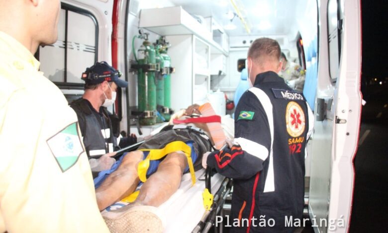 Fotos de Idoso de 71 anos é socorrido com ferimentos graves após ser atropelado em Maringá 