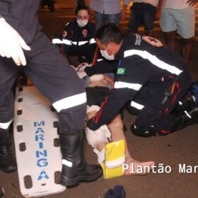 Fotos de Idoso de 86 anos é socorrido em estado grave ao ser atropelado em Maringá
