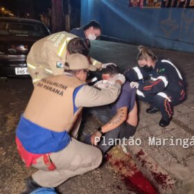 Fotos de Motoboy é baleado no rosto e tem moto roubada em Maringá 