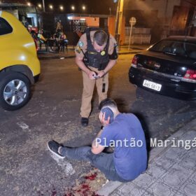Fotos de Motoboy é baleado no rosto e tem moto roubada em Maringá 
