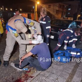 Fotos de Motoboy é baleado no rosto e tem moto roubada em Maringá 