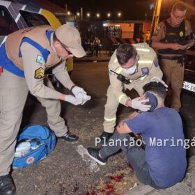 Fotos de Motoboy é baleado no rosto e tem moto roubada em Maringá 