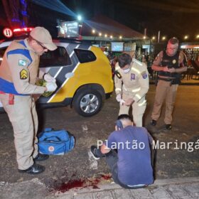 Fotos de Motoboy é baleado no rosto e tem moto roubada em Maringá 