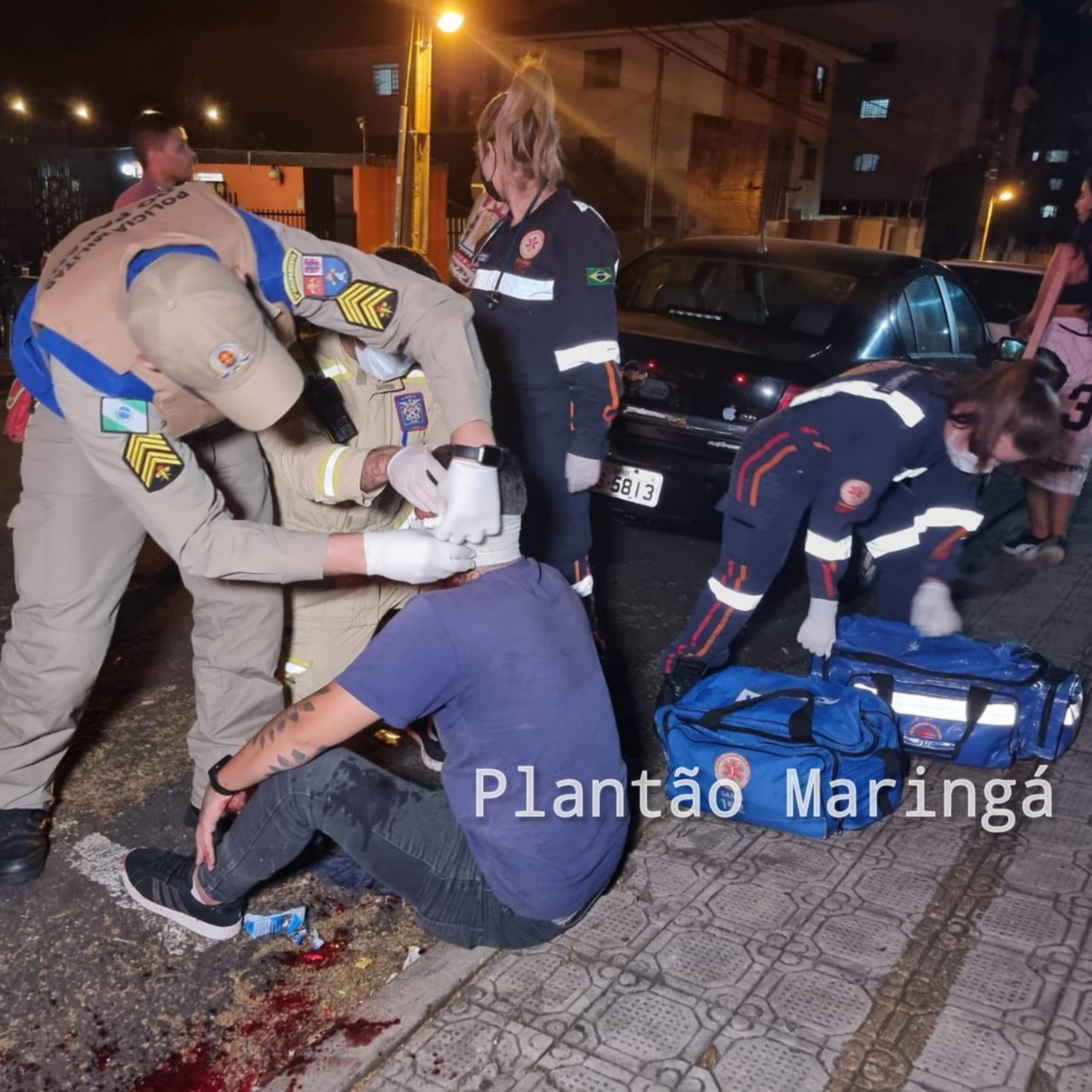 Fotos de Motoboy é baleado no rosto e tem moto roubada em Maringá 