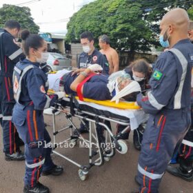 Fotos de Câmera registra acidente que deixou jovem com ferimentos graves em Maringá