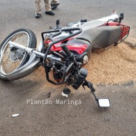 Fotos de Câmera registra acidente que deixou jovem com ferimentos graves em Maringá