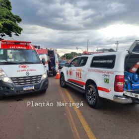 Fotos de Câmera registra acidente que deixou jovem com ferimentos graves em Maringá