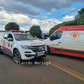 Fotos de Câmera registra acidente que deixou jovem com ferimentos graves em Maringá