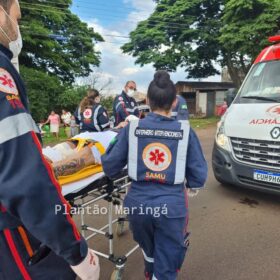 Fotos de Câmera registra acidente que deixou jovem com ferimentos graves em Maringá