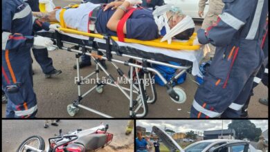 Fotos de Motociclista sofre ferimentos graves após acidente no Contorno Sul de Maringá