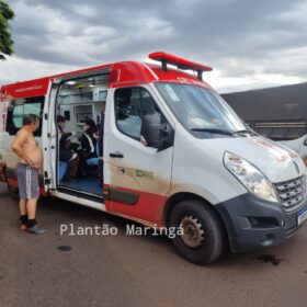 Fotos de Câmera registra acidente que deixou jovem com ferimentos graves em Maringá