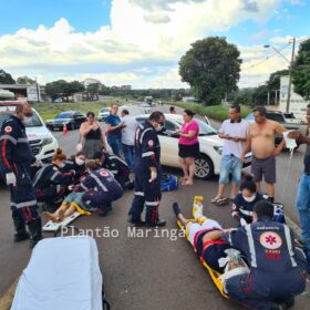 Fotos de Câmera registra acidente que deixou jovem com ferimentos graves em Maringá