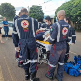 Fotos de Câmera registra acidente que deixou jovem com ferimentos graves em Maringá