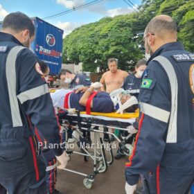 Fotos de Câmera registra acidente que deixou jovem com ferimentos graves em Maringá