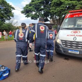 Fotos de Câmera registra acidente que deixou jovem com ferimentos graves em Maringá