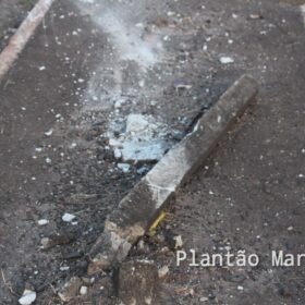 Fotos de Motociclista sofre ferimentos graves após bater e derrubar alambrado em avenida de Maringá 
