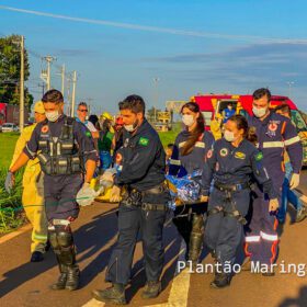 Fotos de Pedestre é intubada após ser atropelada na rodovia PR-323