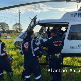 Fotos de Pedestre é intubada após ser atropelada na rodovia PR-323