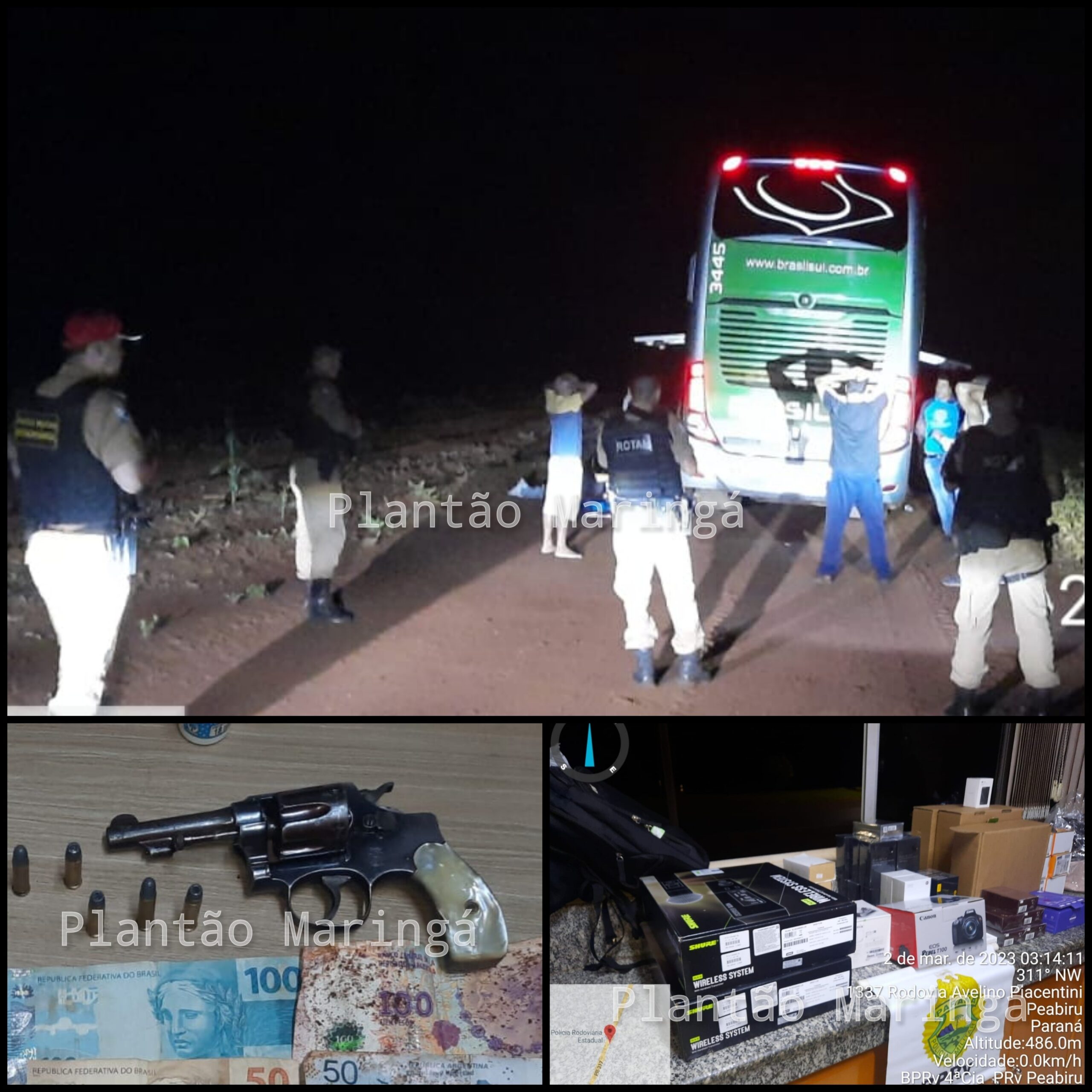 Fotos de Piratas do Asfalto agridem motorista de ônibus durante assalto e trocam tiros com a polícia rodoviária na fuga