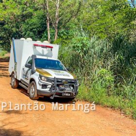 Fotos de PM é acionada após feto ser encontrado na subestação da Sanepar em Maringá