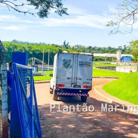 Fotos de PM é acionada após feto ser encontrado na subestação da Sanepar em Maringá