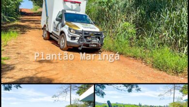 Fotos de PM é acionada após feto ser encontrado na subestação da Sanepar em Maringá