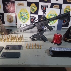 Fotos de Polícia apreende fuzil e pistola com integrantes do grupo piratas do asfalto em Maringá 