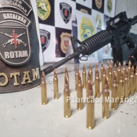 Fotos de Polícia apreende fuzil e pistola com integrantes do grupo piratas do asfalto em Maringá 
