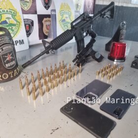 Fotos de Polícia apreende fuzil e pistola com integrantes do grupo piratas do asfalto em Maringá 