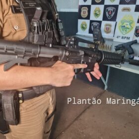 Fotos de Polícia apreende fuzil e pistola com integrantes do grupo piratas do asfalto em Maringá 