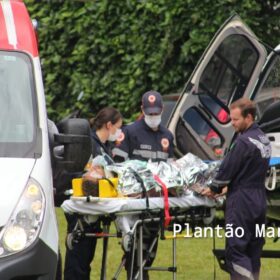 Fotos de Três pessoas foram baleadas durante uma partida de futebol em Maringá