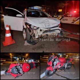 Fotos de Acidente com moto de alta cilindrada deixa estudante ferido em Maringá