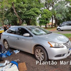 Fotos de Câmera de segurança registra acidente que deixou ciclista em estado gravíssimo em Maringá 