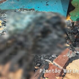 Fotos de Corpo possivelmente de uma mulher é encontrado carbonizado em escola abandonada em Maringá