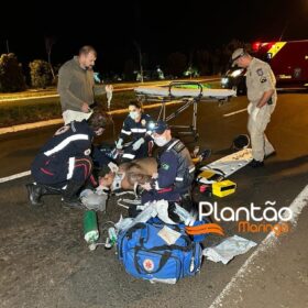 Fotos de Motociclista de 31 anos é intubado após colisão com outra moto em Maringá