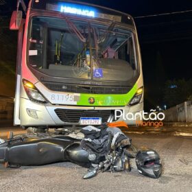 Fotos de Motociclista fica ferido ao bater de frente com ônibus em Maringá