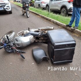 Fotos de Motociclista fica ferido após bater em traseira de ônibus em Maringá 
