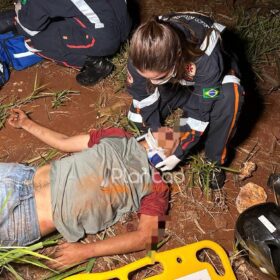 Fotos de Ao perder o controle da motocicleta, homem cai em ribanceira em Maringá