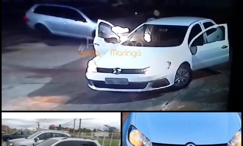 Fotos de Bandidos armados fecham motorista, rendem ocupante e roubam carro em Maringá; vídeo