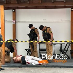 Fotos de Câmera registra confusão que terminou com ex-presidiário baleado em Maringá 