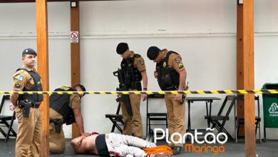 Fotos de Ex-presidiário é baleado após reconhecer, atacar e agredir Policial Penal em Maringá