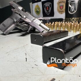 Fotos de Homem é preso com pistola 9mm após perseguição em Maringá