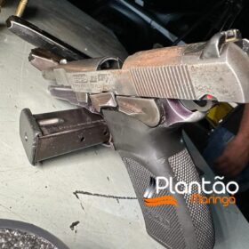 Fotos de Homem é preso com pistola 9mm após perseguição em Maringá