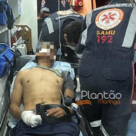 Fotos de Homem fica ferido após ser atingido com golpes de facão, em Maringá