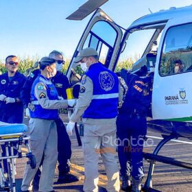 Fotos de Jovem é socorrido de helicóptero após queda de moto 